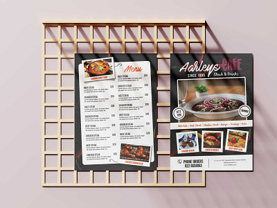 Minimalist Grill Menu Design Template design premium download psd