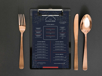 Minimalist Restaurant Menu Design Template