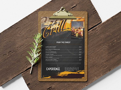 Spice Grill Menu Design Template design illustration logo