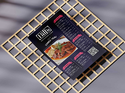 Traditional Dinner Menu Design Template