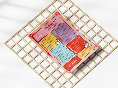 Pastel Colourful Restaurant Menu Design Template