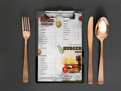 Burger Grill Menu Design Template branding design illustration logo