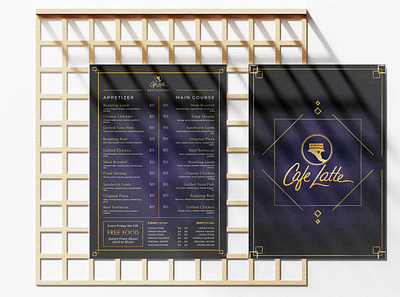 Golden Classic Menu Design Template branding design illustration logo