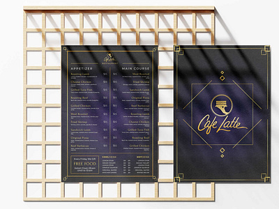 Golden Classic Menu Design Template