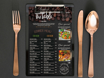 Indian Cafe Menu Design Template