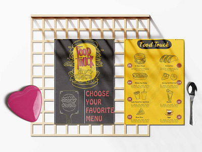 Yellow Food Truck Design Template branding design illustration logo vector