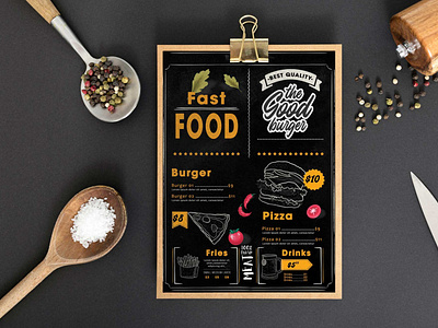 Fast Food Restaurant Menu Design Template