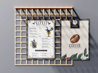 Coffee Roasters Menu Design Templates branding illustration premium download psd vector