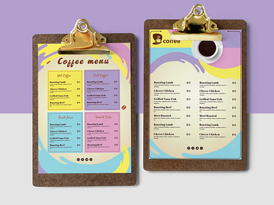 Coffee Shops Menu Design Templates