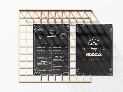 Father Day Menu Design Templates