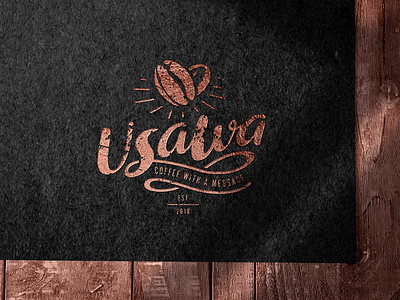 Free Copper Color Logo Mockup