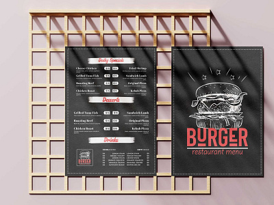 Red Burger Cafe Menu Design Template download mockup mockup mockups psd