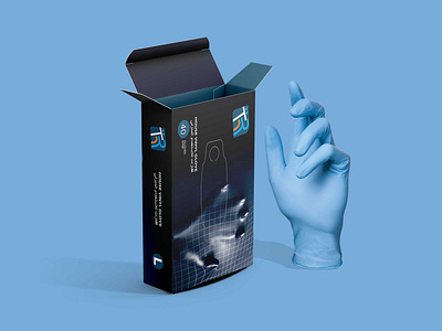 Coronavirus Safety Gloves Packaging Mockup