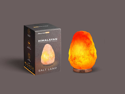 Custom Salt Crystal Lamp Packaging Mockup