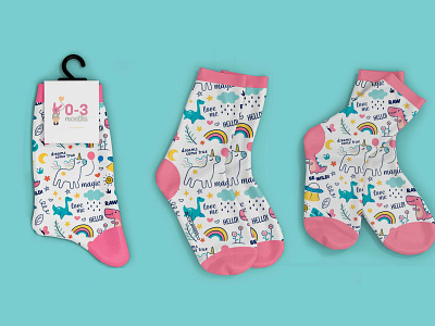 Small Baby Socks Mockup