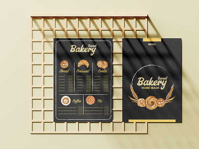 Cookie Bakery Menu Design Templates branding design illustration logo