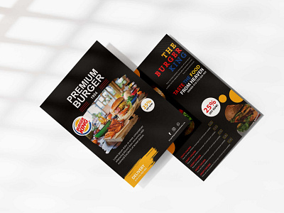 Burger Food Flyer Banner Design Template design illustration logo