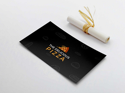 Free Pizza Business Card Mockup