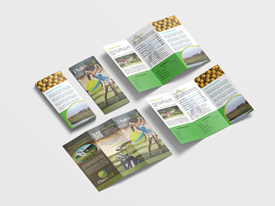 Charity Golf Tri Fold Brochure Design Template