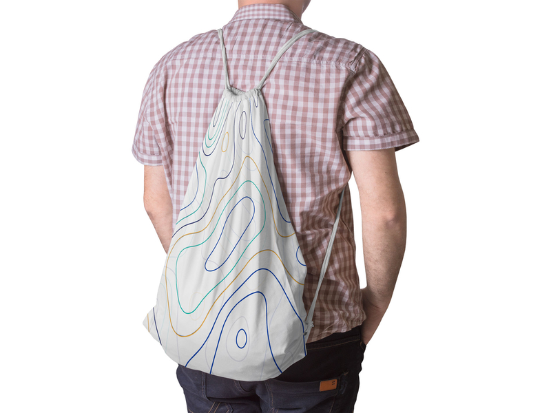 Download bag: Drawstring Bag Mockup Free