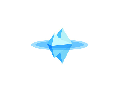 Aayceberg brand branding iceberg icon illustration logo mark polygon symbol triangles visual identity water