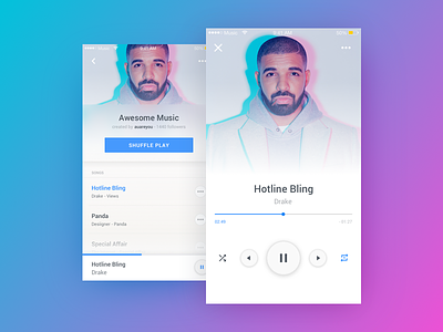 Music Player ios iphone mobile multimedia music player system ui