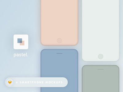 Pastel. - Smartphone mockups download freebie mobile mockups resources sketch smartphone ui vectors