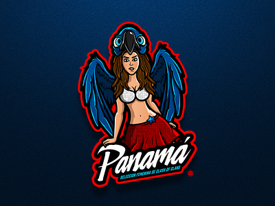 PANAMÁ bird brand branding design esports game gaming girl illustration logo logo inspiration mascot design mascot logo panamá vector woman