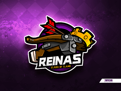 REINAS COC arrow artwork brand clash of clans coc design esport esports illustration logo logo esport logo game logo gaming logo insporation mascot design mascot logo queen sport sports vector