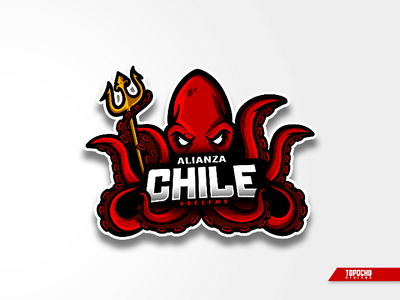 ALIANZA CHILE artwork brand chile design esport esports icon illustration kraken logo logo game logo gaming logo insporation mascot design mascot logo sport sport logo sports vector