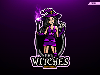 EVIL WITCHES artwork brand design esport esports gaming logo girl girls halloween icon illustration logo logo game logo gaming mascot logo sport sport logo sports vector wicth