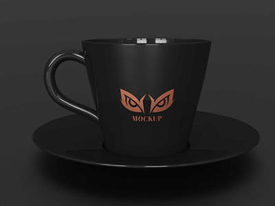 Free Cecile Cup Logo Mockup