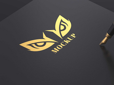 Free Daishiro Gold Logo Mockup