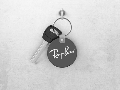 Free Car Keychain PSD Mockup