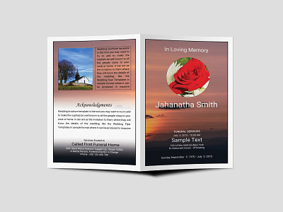 Funeral Program Bi Fold Brochure Design Template design design design psd template download download 2018 download psd psd psd templates