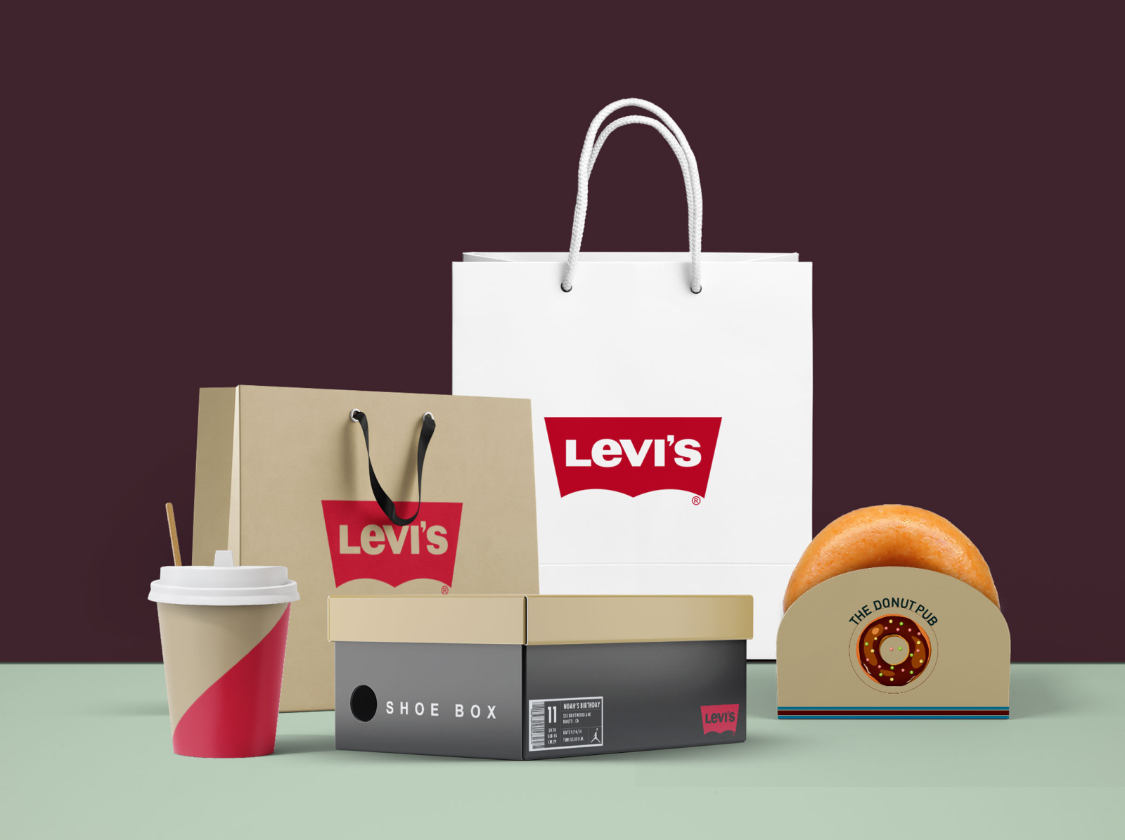 Levi s Full Bag Packaging Mockup by Anuj Kumar on Dribbble