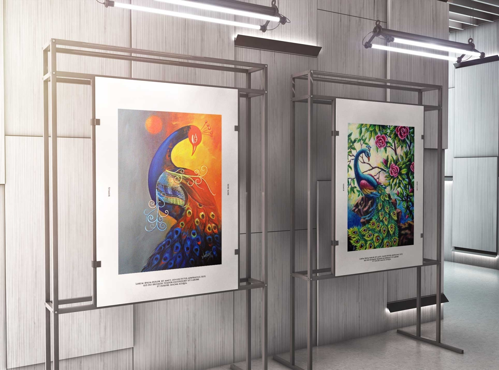 Free Canvas Art Gallery PSD Mockup by Anuj Kumar on Dribbble