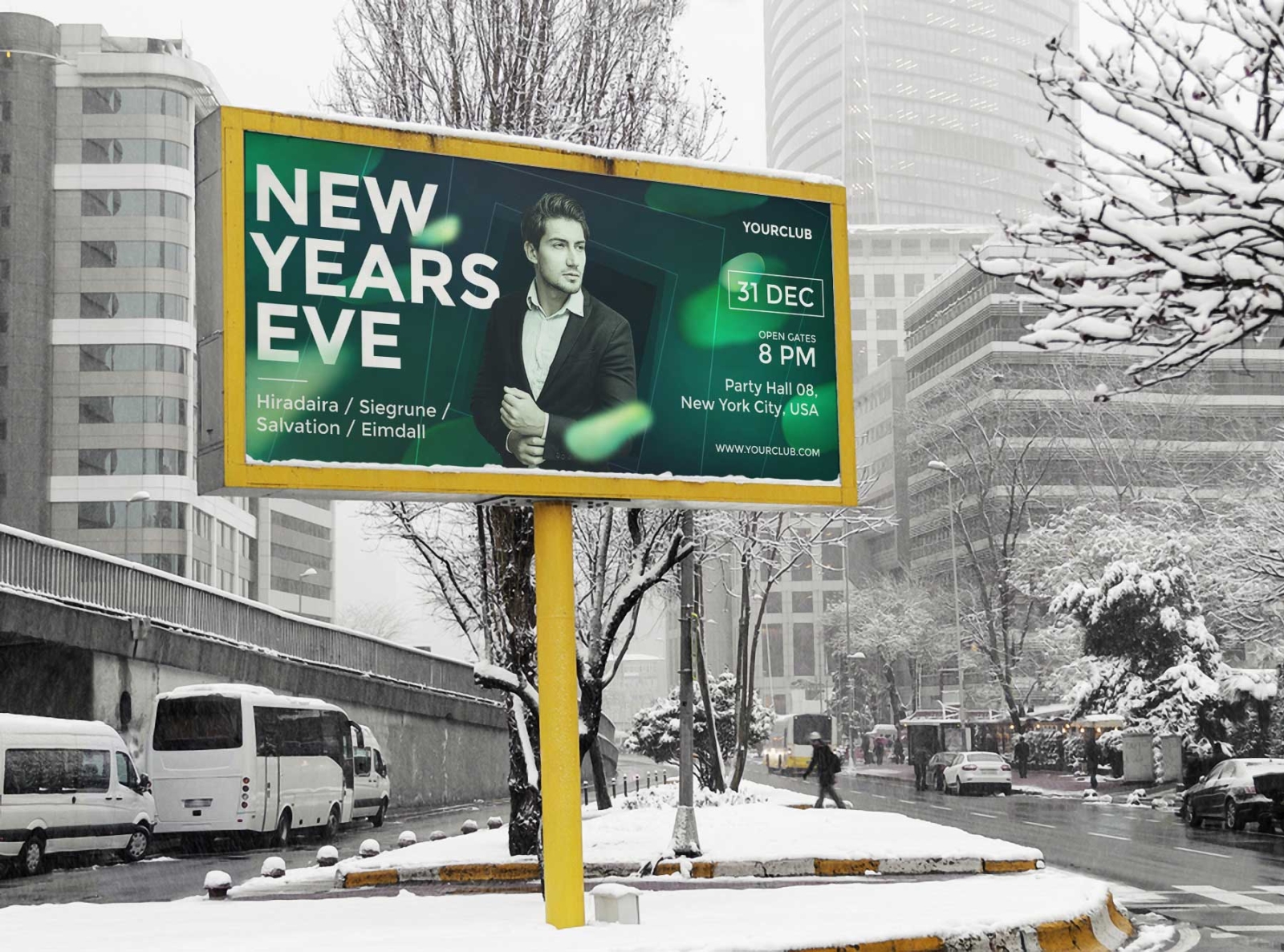 Download Free Winter Advertising Billboard Mockup by Anuj Kumar on ...