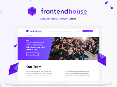Frontendhouse Software House Platform app branding company concept design house logo software team ui user user inteface ux