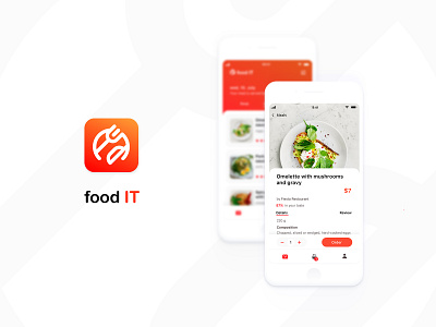 Food It App 160 120 app concept design icon light logo typography ui user inteface ux