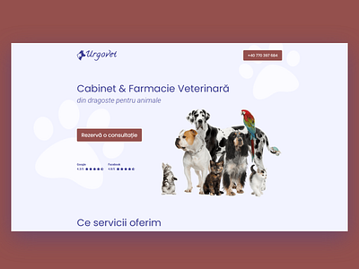 Vet Clinic Concept Landing Page adobexd branding clinic landingpage vet veterinary webdesign website