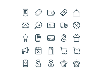 Black friday icon set