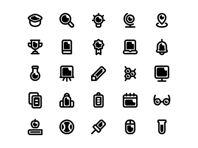 College icon set college design graphic glyph icon icon design icon set iconography icons illustration solid ui ux vector