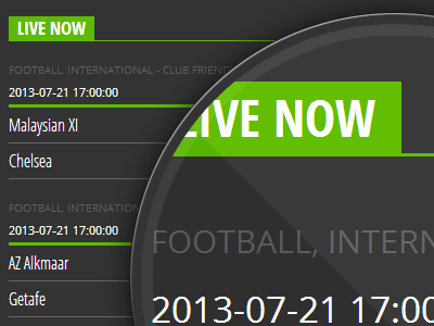 Livescore Retina interface livescore mobile