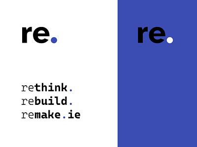 Remake.ie Logo design letters logo logotype