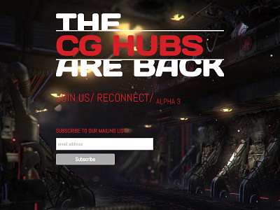 CG Hubs Landing Page