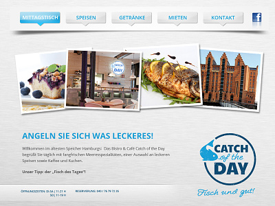 Catch of the Day Restaurant Website microsite restaurant webdesign website