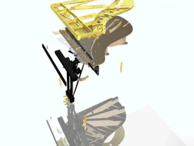 3D Animation - Constructing the Grand Piano 3d animation cinema 4d details flügel grand piano klavier motion design piano