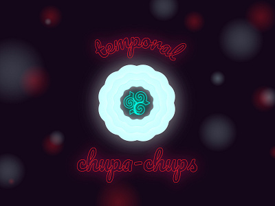 Temporal chupa-chups design effects illustration vector