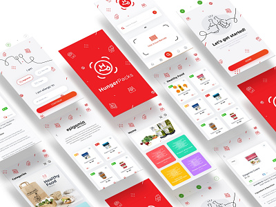 Hunger Pack App design adobe photoshop adobexd app branding dashboard dashboard design design flat illustrations prototype ui uidesign ux uxdesign web